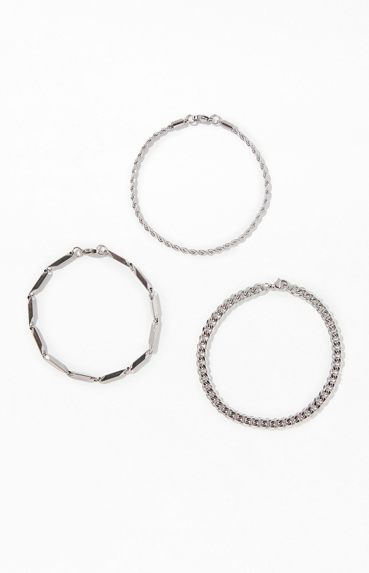 PacSun 3 Pack Silver Bracelets