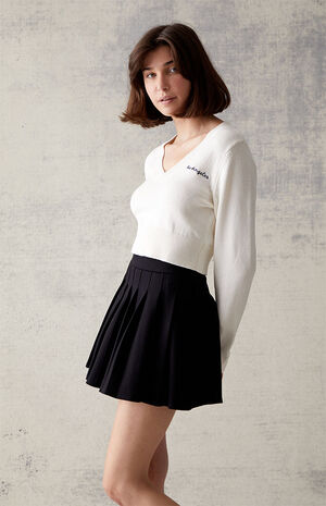 Knit Pleated Mini Skirt image number 2