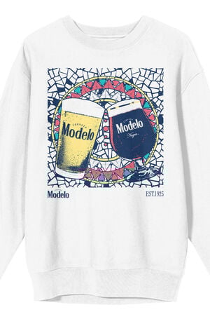 Modelo Glasses Mosaic Crew Neck Sweatshirt image number 2