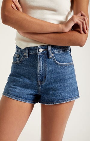Ivy High Waisted Denim Festival Shorts Indigo image number 5