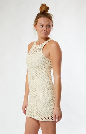 Balmy Crochet Knit Mini Dress image number 3