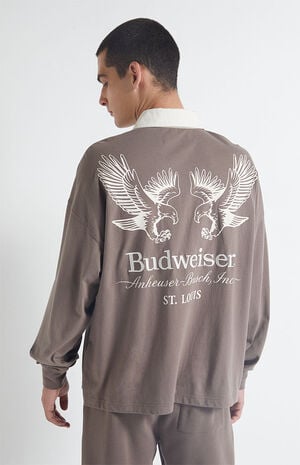 By PacSun Contrast Long Sleeve Polo Shirt image number 3