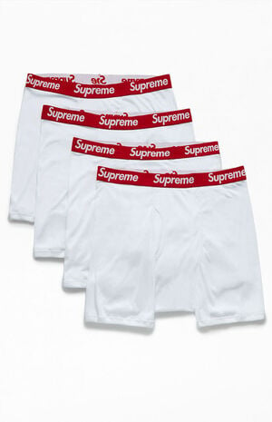 Supreme x Hanes Boxer Briefs (4 Pack) White, Size: One Size