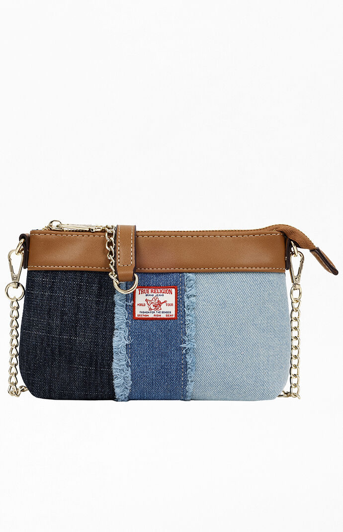True Religion Caleb Highbridge Patchwork Denim Crossbody Pouch