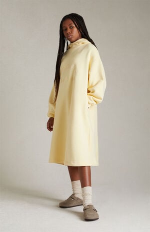 Kids Fear of God Essentials Garden Yellow Hooded Dress | Pacsun