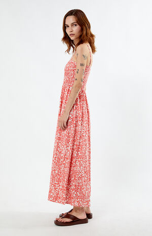 ISLAND HEARTBEAT WOVEN MIDI DRESS