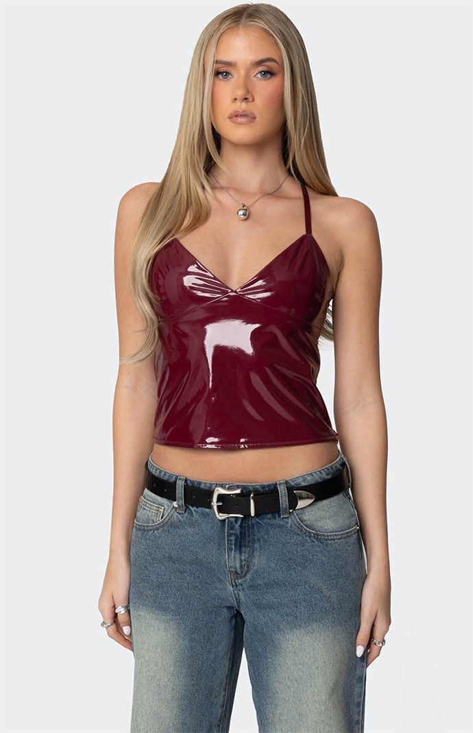 Edikted Carmie Vinyl Tank Top