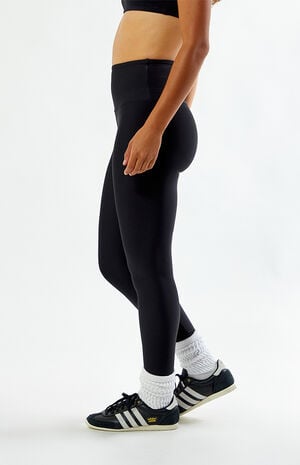 Active Black High Waisted Leggings image number 3