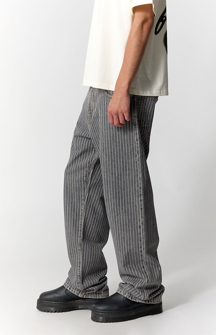 Pacsun Dylan Baggy Jeans Pinstripe Gray