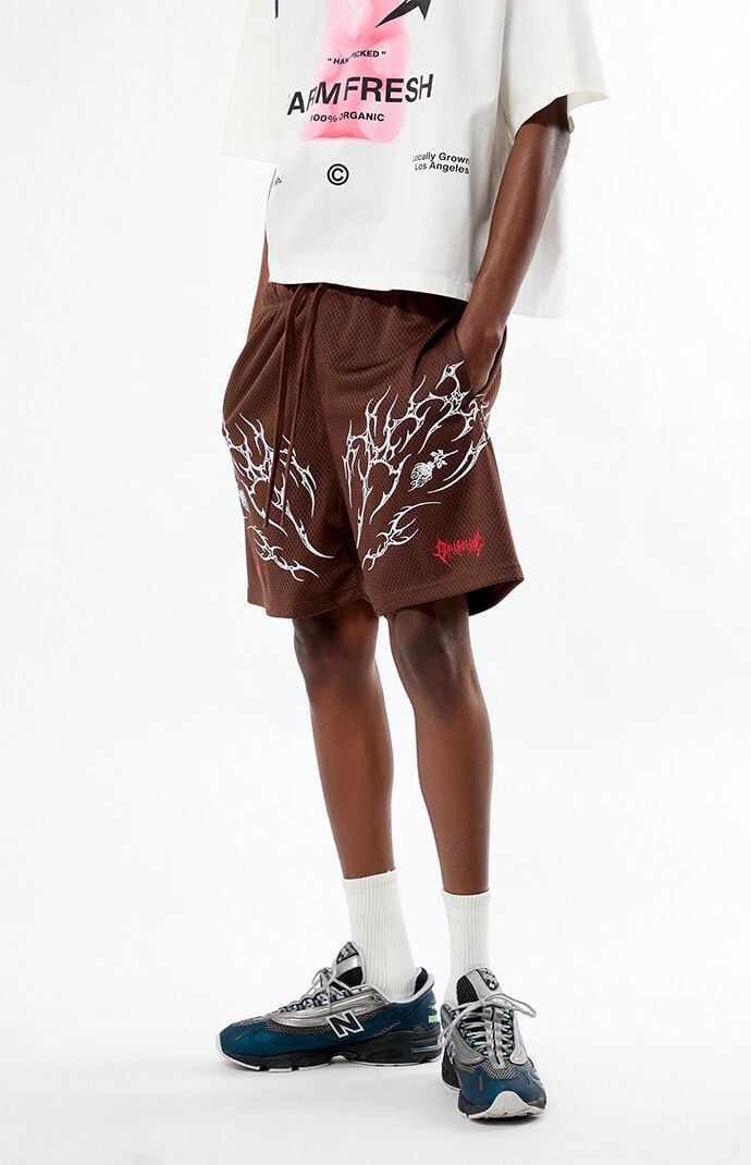 Civil Brown Core Mesh Basketball Shorts | Pacsun
