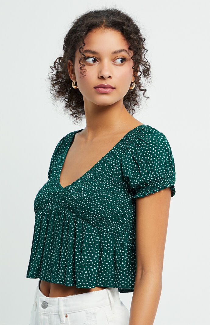 V-Neck Babydoll Top