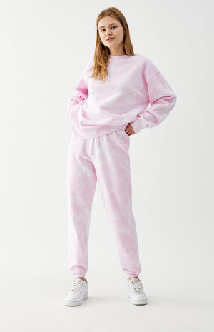 PS / LA Pink Washed Crew Neck Sweatshirt | PacSun