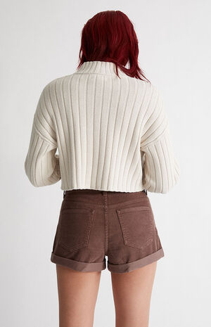 Brown Mom Shorts image number 3