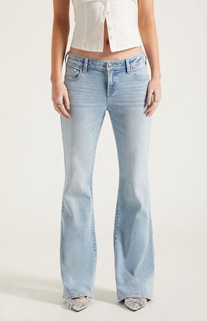 Jade Low Rise Bootcut Jeans Gray image number 2