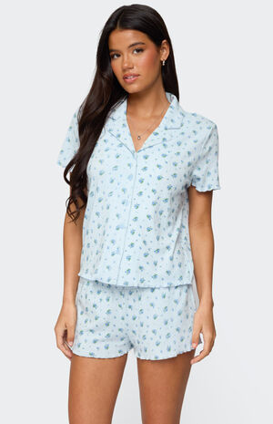 Camden Floral Pointelle Button Up Shirt image number 3