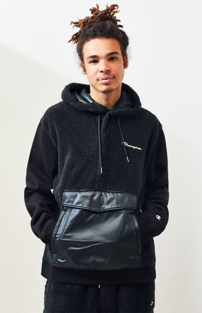Champion Sherpa Panel Hoodie At Pacsun Com