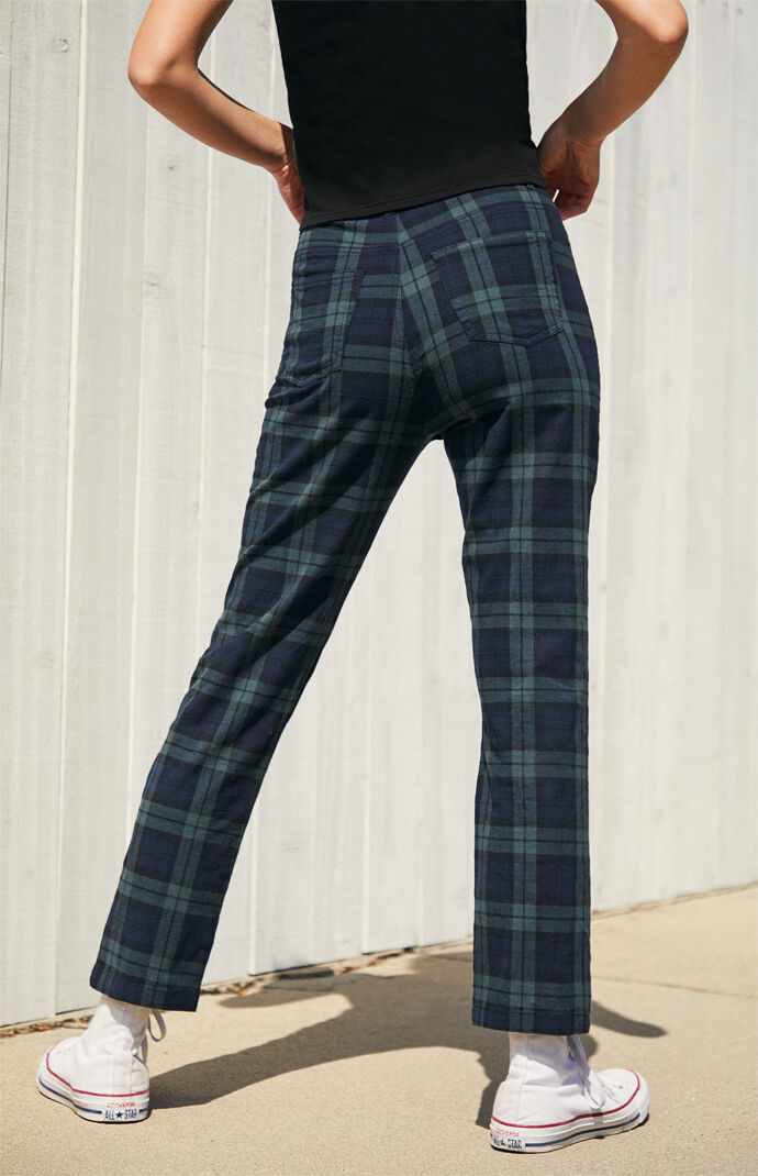 plaid pants two tone