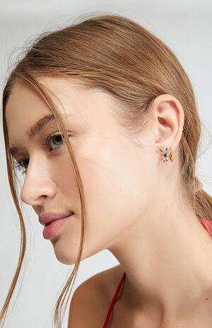 By PacSun Silver Bunny Stud Earrings image number 1