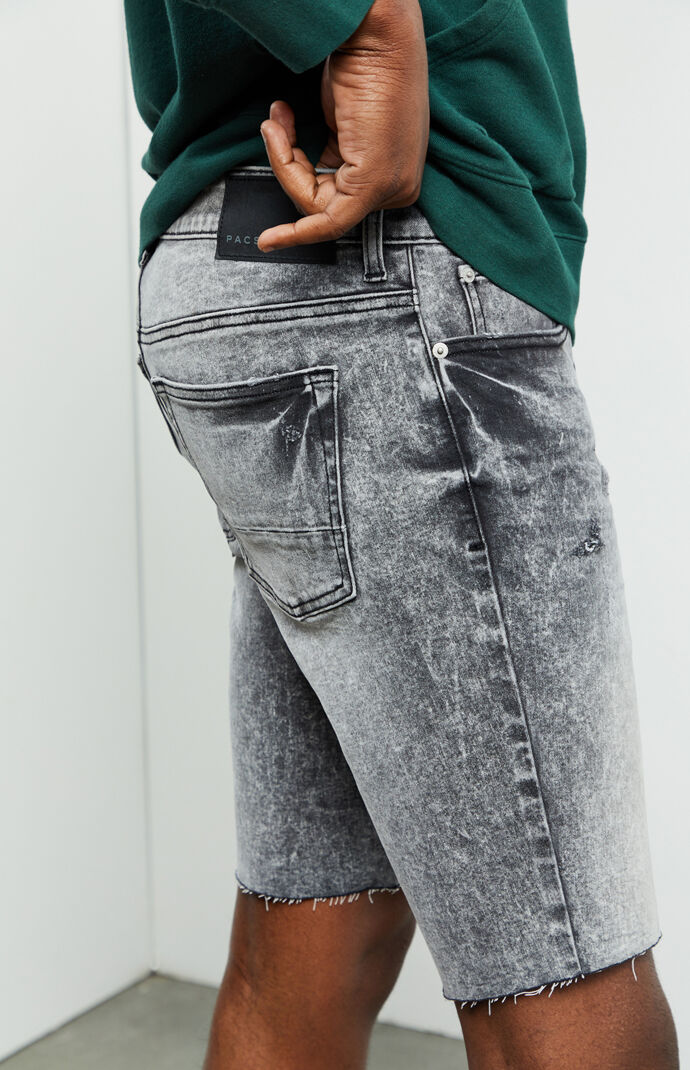 Black Ripped Denim Shorts