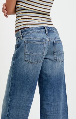 Kaia Ultimate Low Rise Baggy Jeans Stitch Medium Blue image number 5