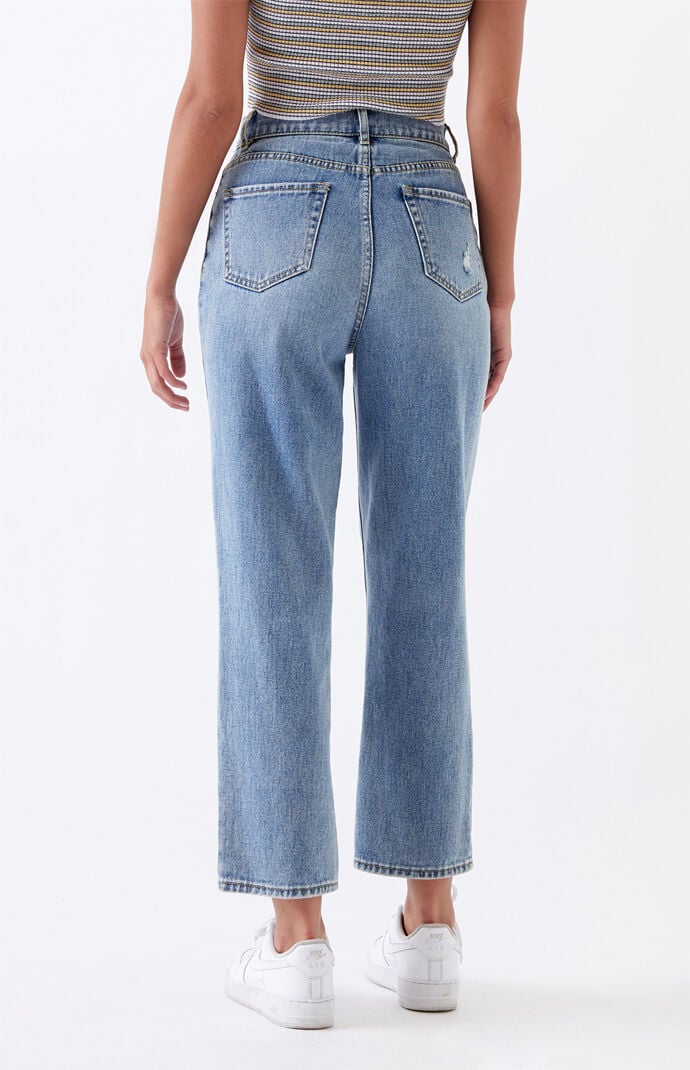 PacSun Light High Waisted Straight Leg Jeans PacSun