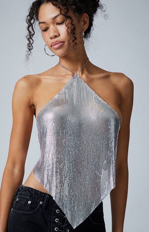 Sheana Chainmail Handkerchief Top image number 3