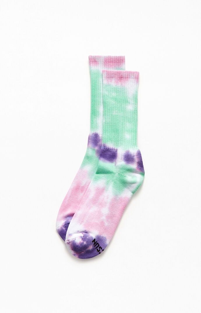 Recycled Tie Dyed Crew Socks
