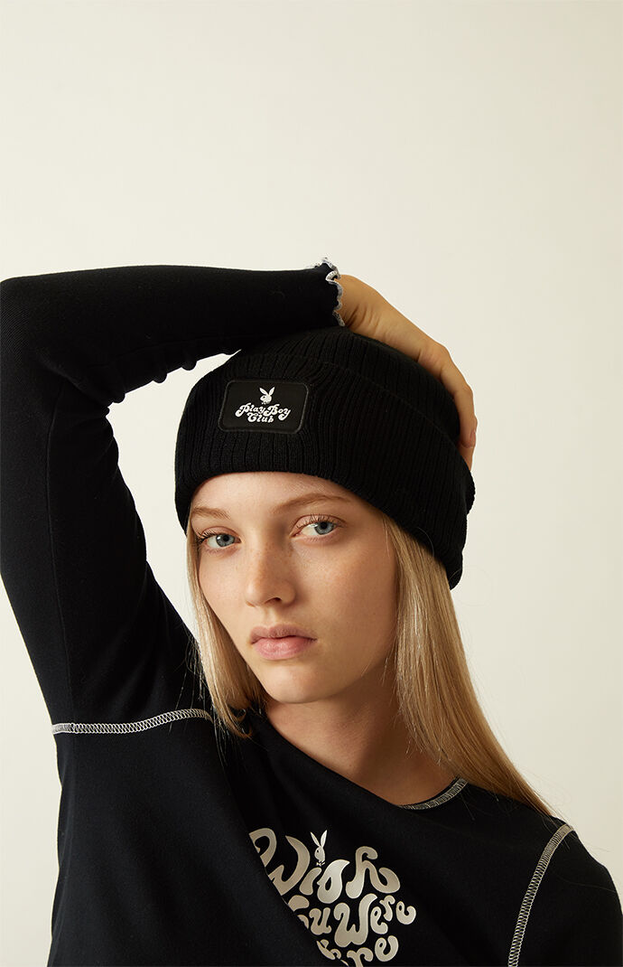 playboy black beanie