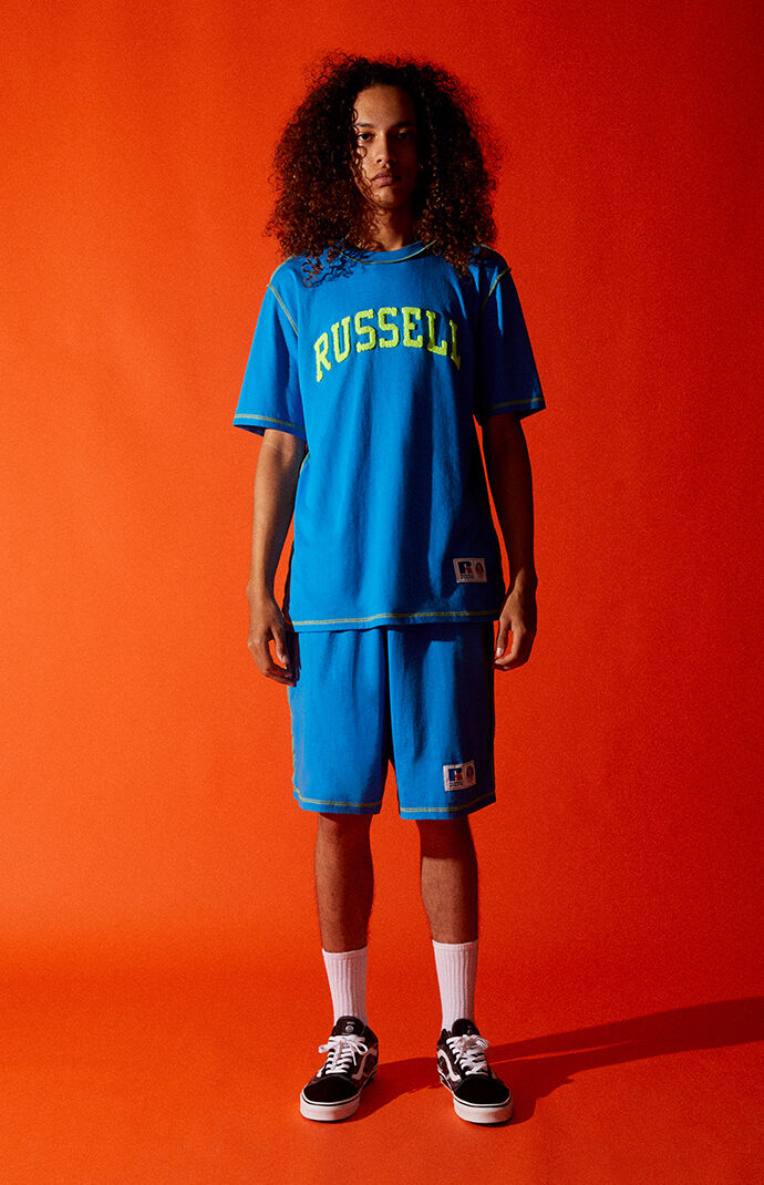 x Russell Athletic Blue Volley Shorts