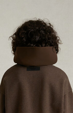 Essentials Heather Wood Nylon Fleece Hoodie image number 5