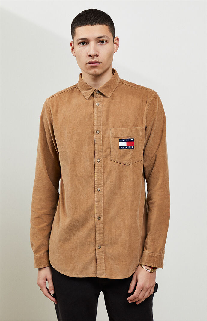 tommy jeans corduroy shirt