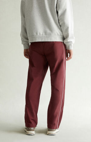 Maroon Baggy Track Pants image number 5