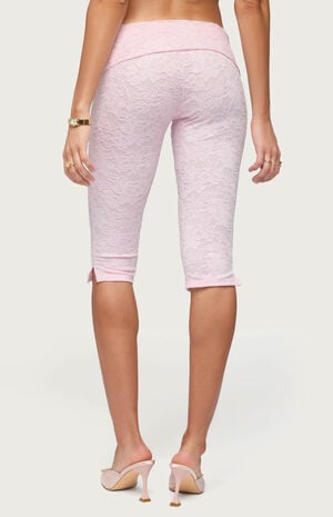 Talisa Foldover Lace Capri Pants image number 3