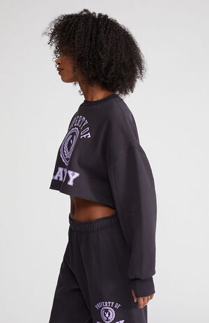 By PacSun Crest Wide Neck Cropped Sweatshirt image number 2