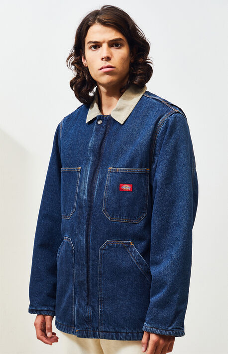 Jackets And Coats For Men Pacsun Denim Zip Front Work Coat