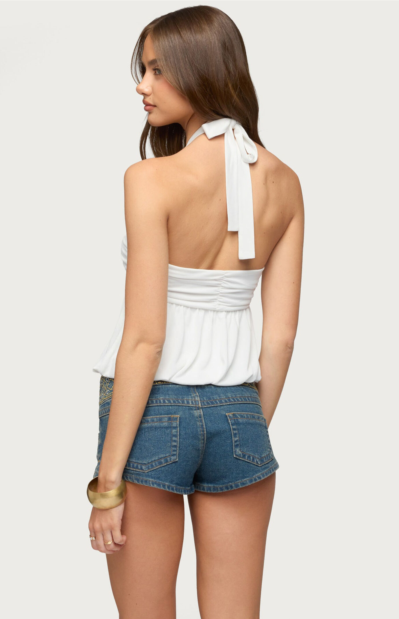 Edikted Kristina Gathered Bubble Halter Top