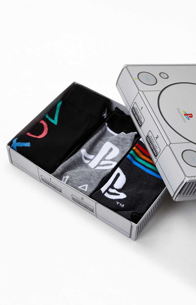 Three-Pair Playstation Crew Sock Gift Pack
