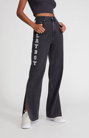 By PacSun Black Boyfriend Jeans image number 1