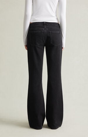 Jade Low Rise Bootcut Jeans Lace-Up Black image number 5