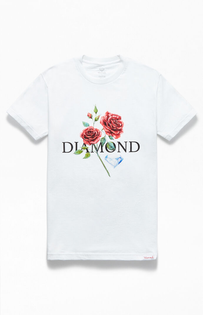 Diamond Supply Co Red Rose T Shirt Pacsun