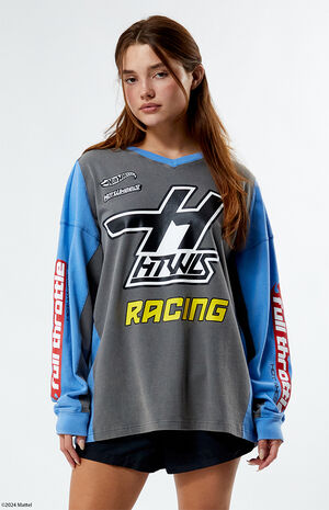 Racing V-Neck Jersey Long Sleeve T-Shirt image number 1