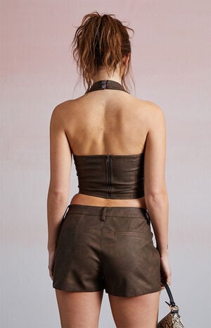 Faux Leather Shorts image number 5