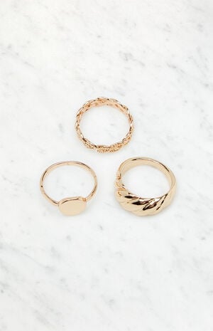 3 Pack Gold Rings image number 1