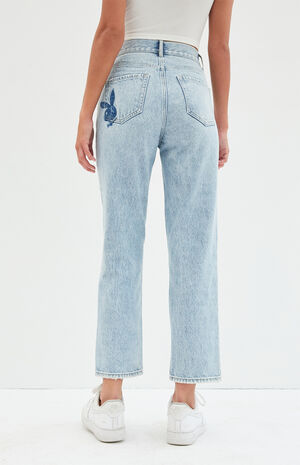 Playboy Bunny High Waisted Straight Leg Jeans Pacsun