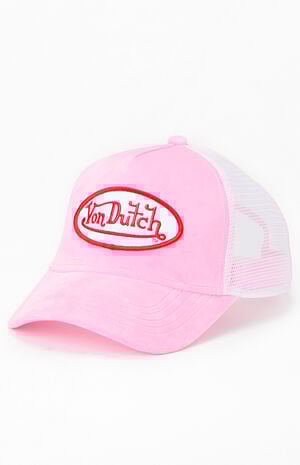 Pink Velvet Trucker Hat image number 4