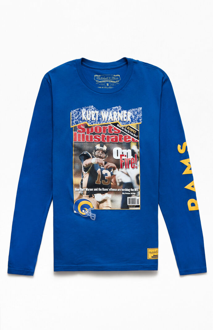 Mitchell and Ness x Sports Illustrated Kurt Warner Long Sleeve T-Shirt ...