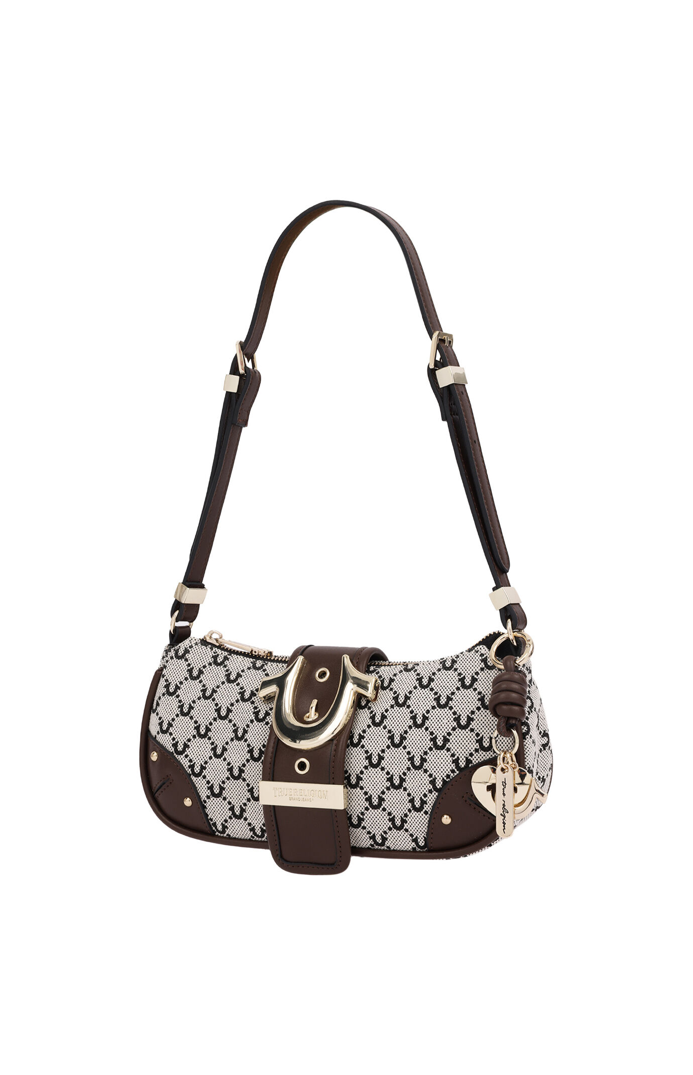 True Religion Signature Horseshoe Zip Top Bag