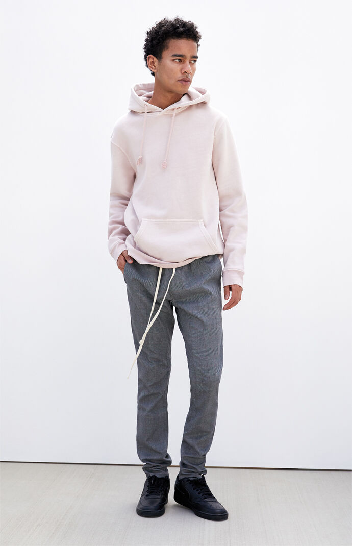 Gray Plaid Menswear Slim Fit Pants