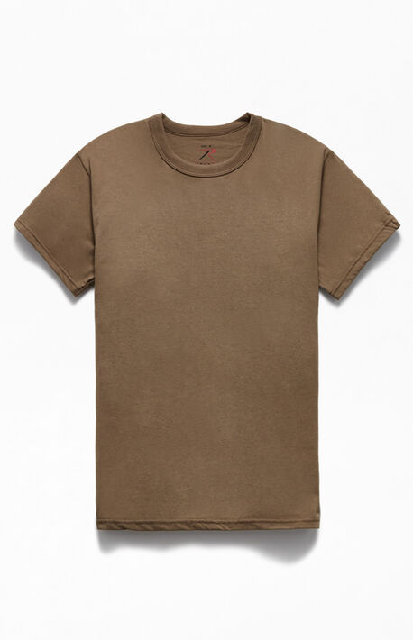 Brown Solid Color T-Shirt