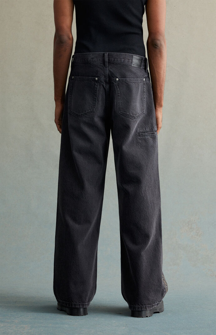 RARE DNM EDIT Black Studded Extreme Baggy Jeans | PacSun